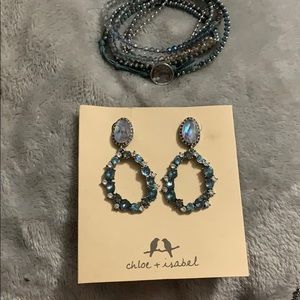 Retired Chloe + Isabel wrap bracelet and earrings